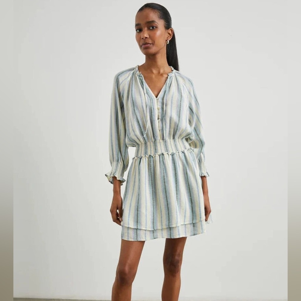 RAILS CRYSTAL DRESS LARGE LINEN BLEND